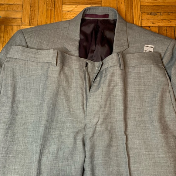 PREMIUM TOPMAN HEATHER 2 PIECE GREY SUIT - Picture 12 of 14